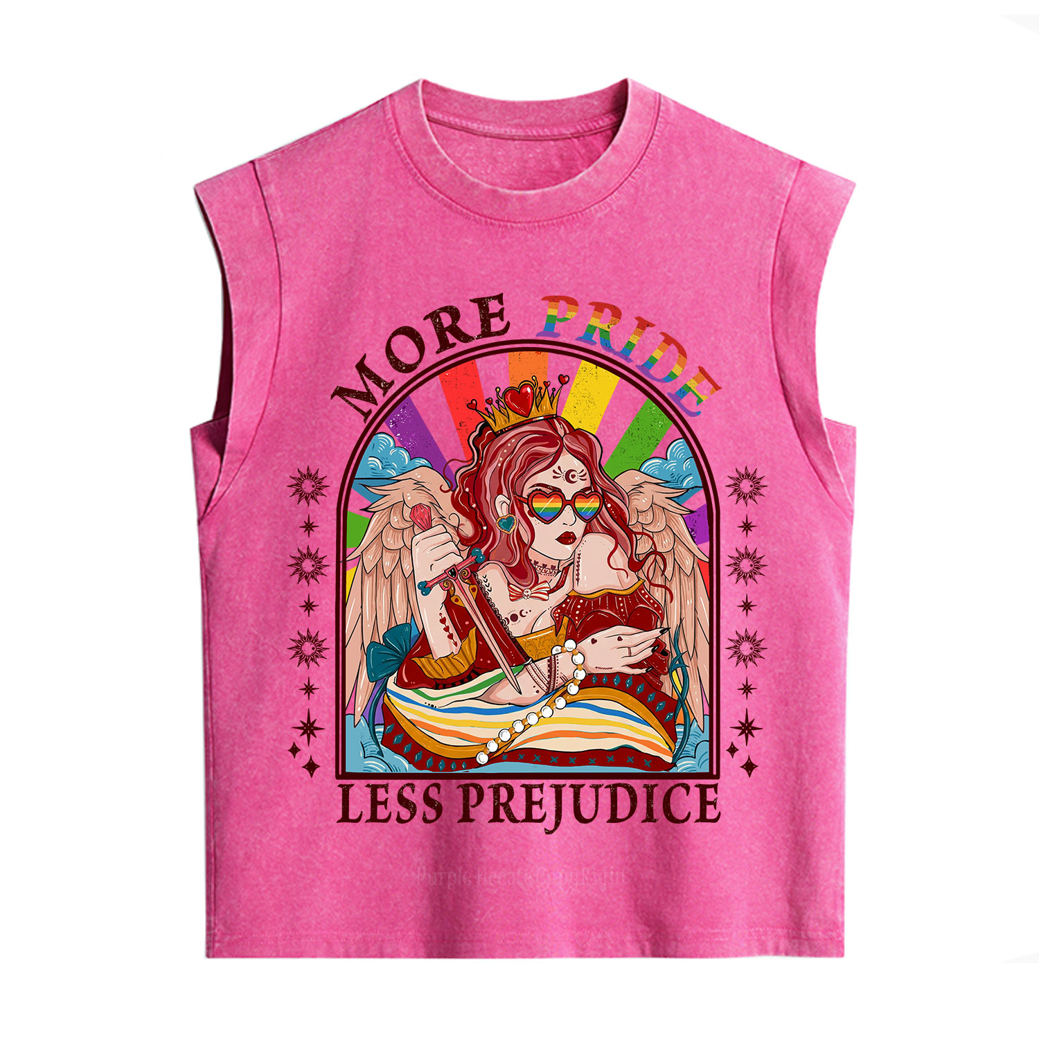 Purplehecate Fight for Trans Rights Knight Vintage Washed Tank